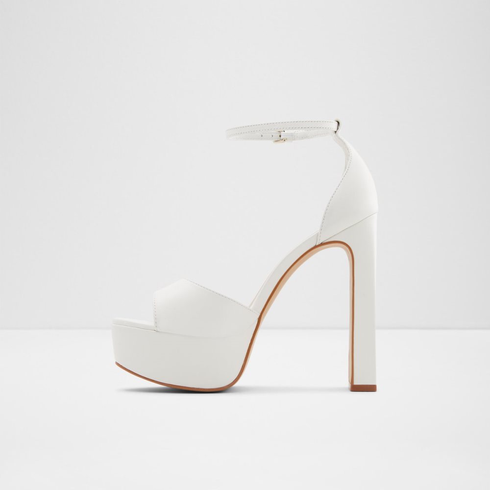 Chaussures Plateforme Aldo Posh High Sandal - Blanche | IZGTMO-623