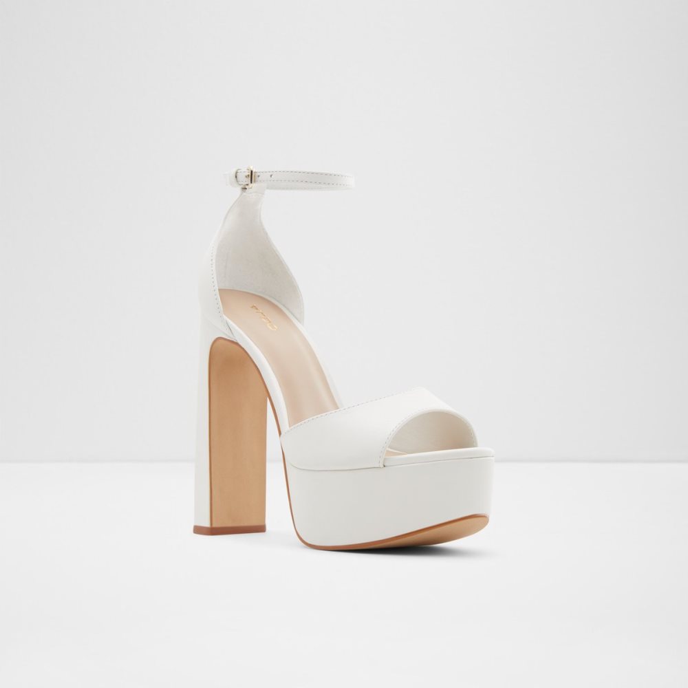 Chaussures Plateforme Aldo Posh High Sandal - Blanche | IZGTMO-623