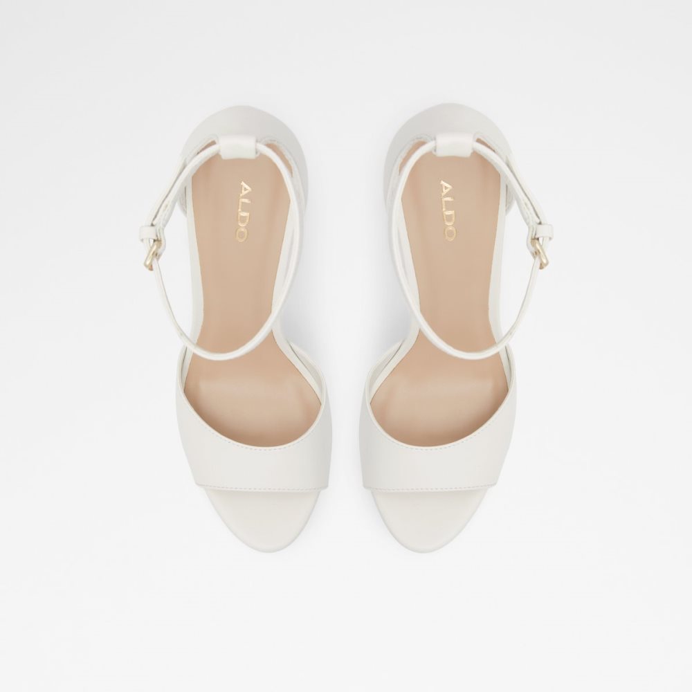 Chaussures Plateforme Aldo Posh High Sandal - Blanche | IZGTMO-623