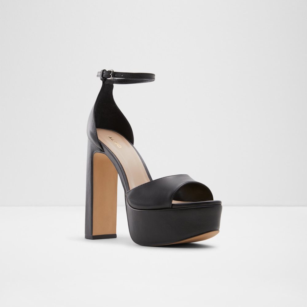 Chaussures Plateforme Aldo Posh High Sandal - Noir | NFJIPB-690