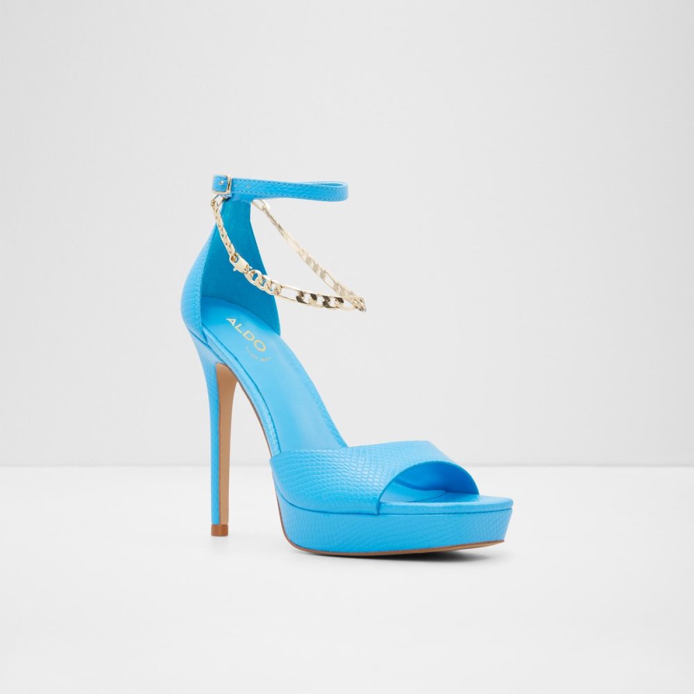 Chaussures Plateforme Aldo Prisilla Talons Sandal - Stiletto Bleu Clair | BXMJNK-728