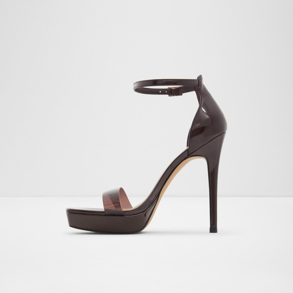 Chaussures Plateforme Aldo Scarlett High Sandal - Stiletto Marron Foncé | OYGARV-645