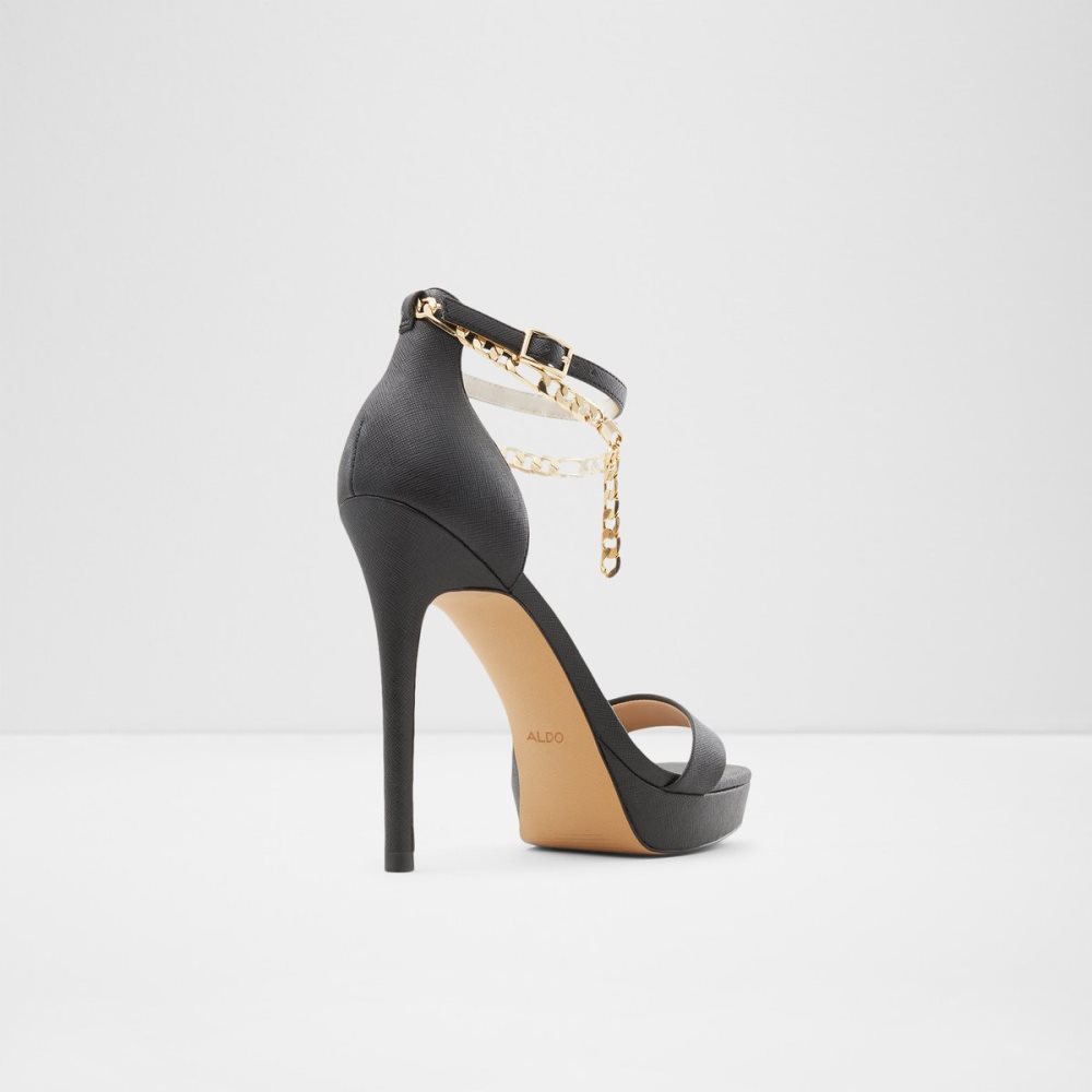 Chaussures Plateforme Aldo Scarlettchain Talons Sandal - Stiletto Noir | CEYZJU-903