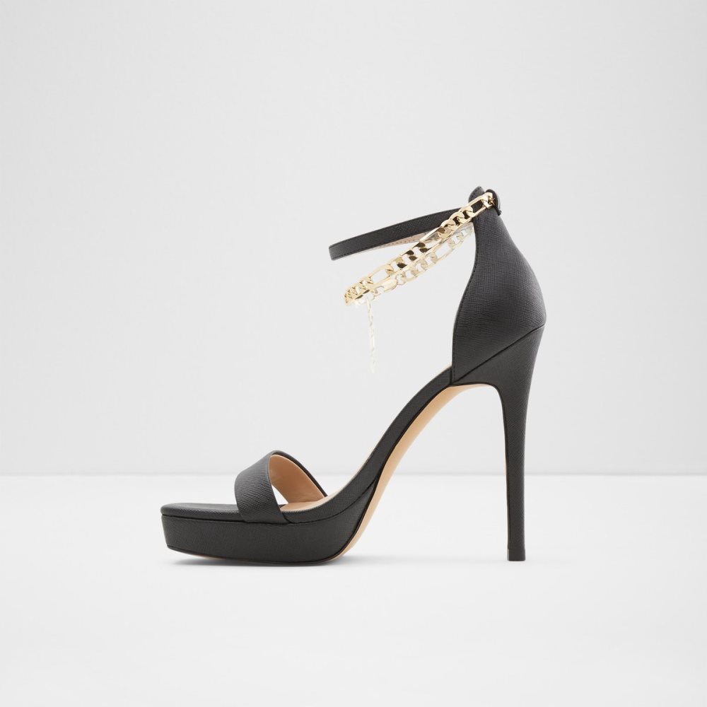 Chaussures Plateforme Aldo Scarlettchain Talons Sandal - Stiletto Noir | CEYZJU-903