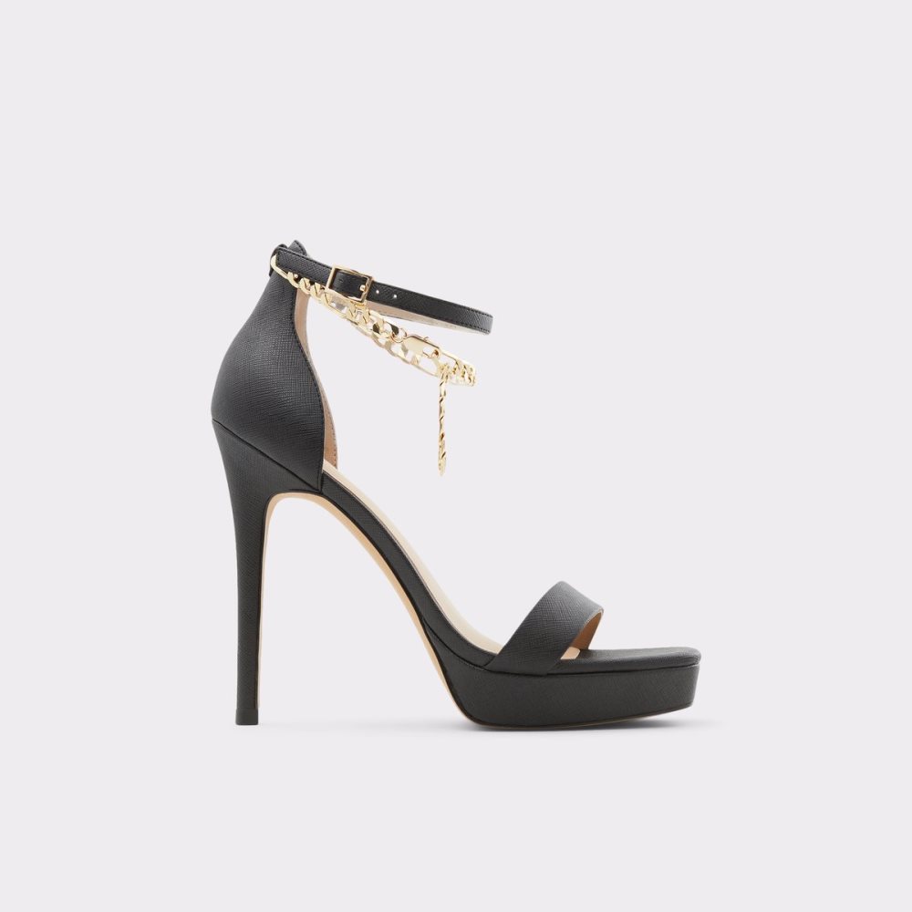 Chaussures Plateforme Aldo Scarlettchain Talons Sandal - Stiletto Noir | CEYZJU-903