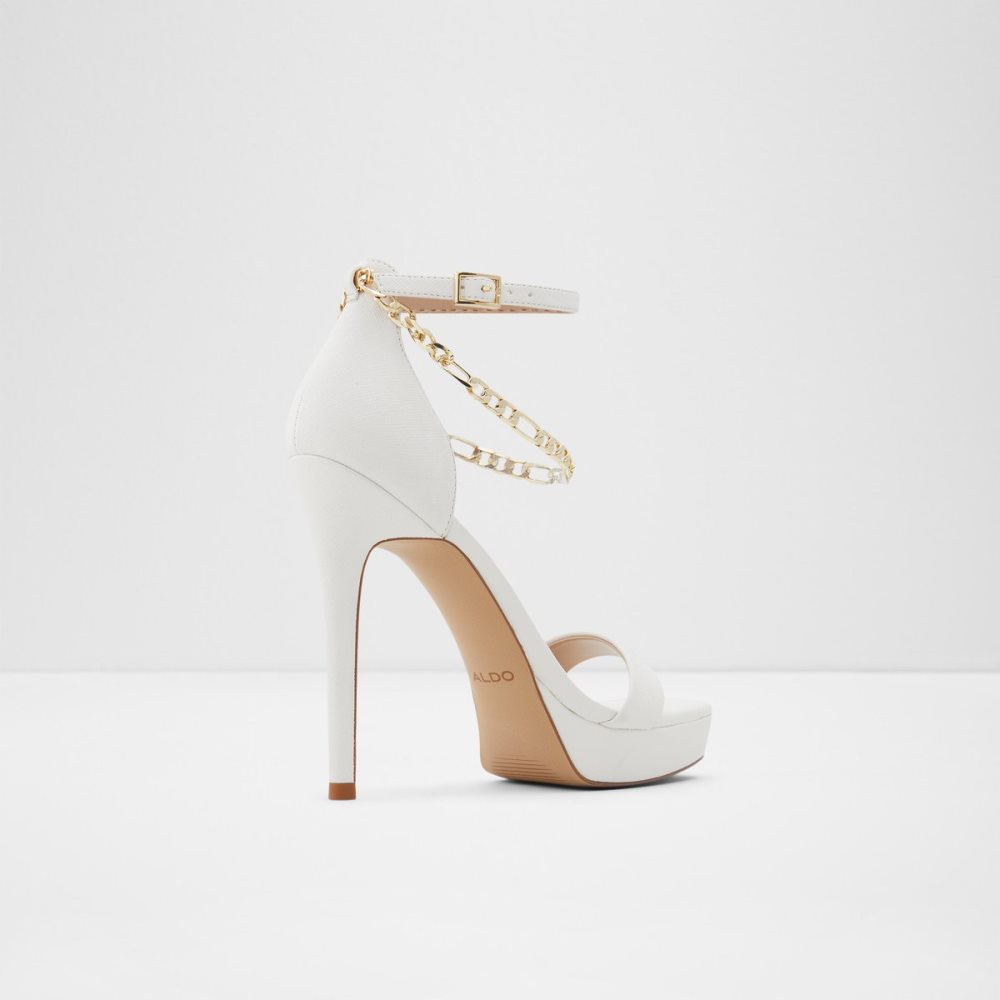 Chaussures Plateforme Aldo Scarlettchain Talons Sandal - Stiletto Blanche | MRWIYH-572