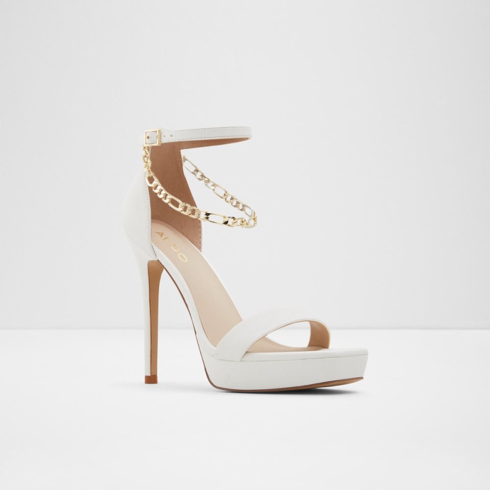 Chaussures Plateforme Aldo Scarlettchain Talons Sandal - Stiletto Blanche | MRWIYH-572