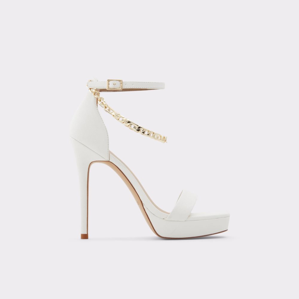 Chaussures Plateforme Aldo Scarlettchain Talons Sandal - Stiletto Blanche | MRWIYH-572