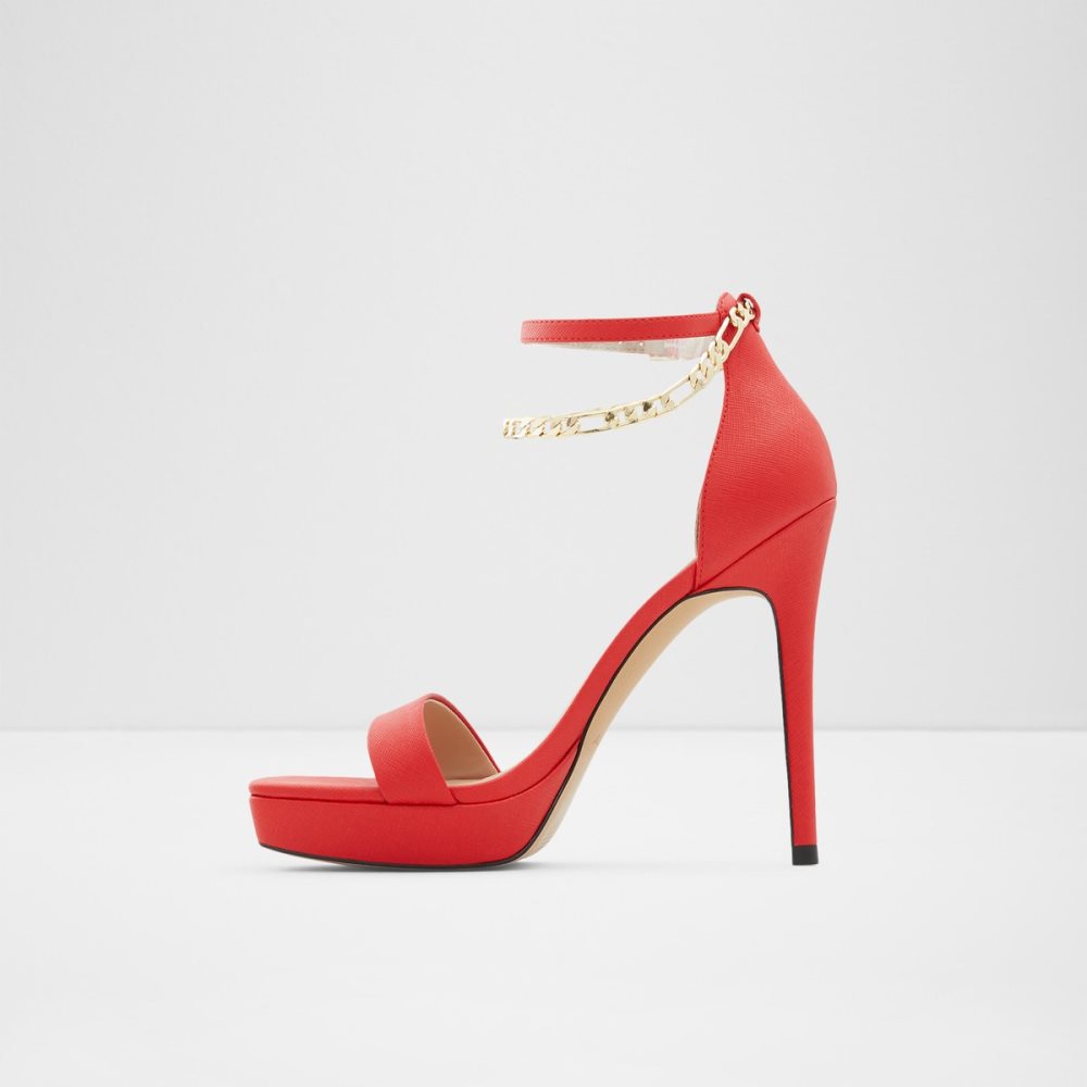 Chaussures Plateforme Aldo Scarlettchain High Sandal - Stiletto Rouge | WXYFIQ-745