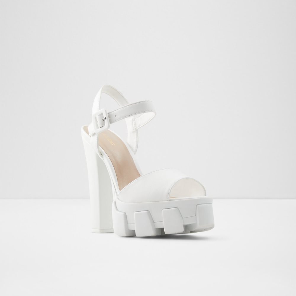 Chaussures Plateforme Aldo Verrajan High Sandal - Blanche | EODGHC-761