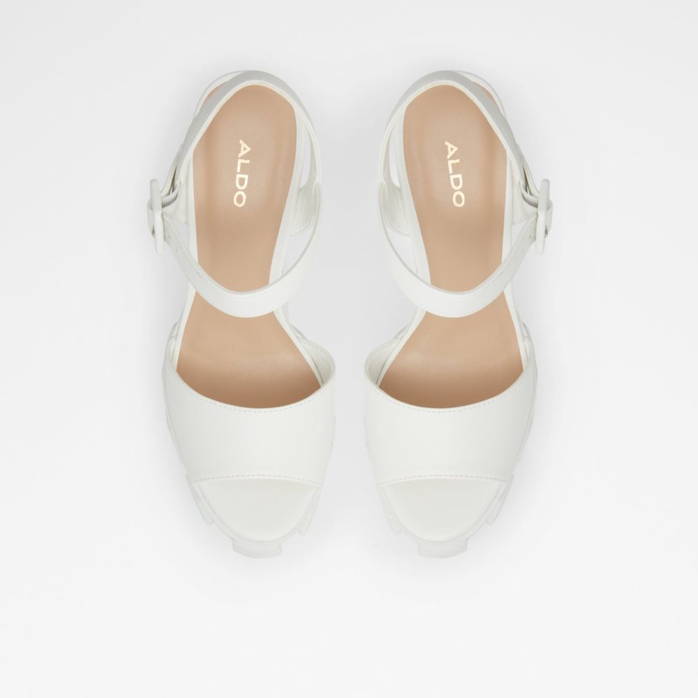 Chaussures Plateforme Aldo Verrajan High Sandal - Blanche | EODGHC-761