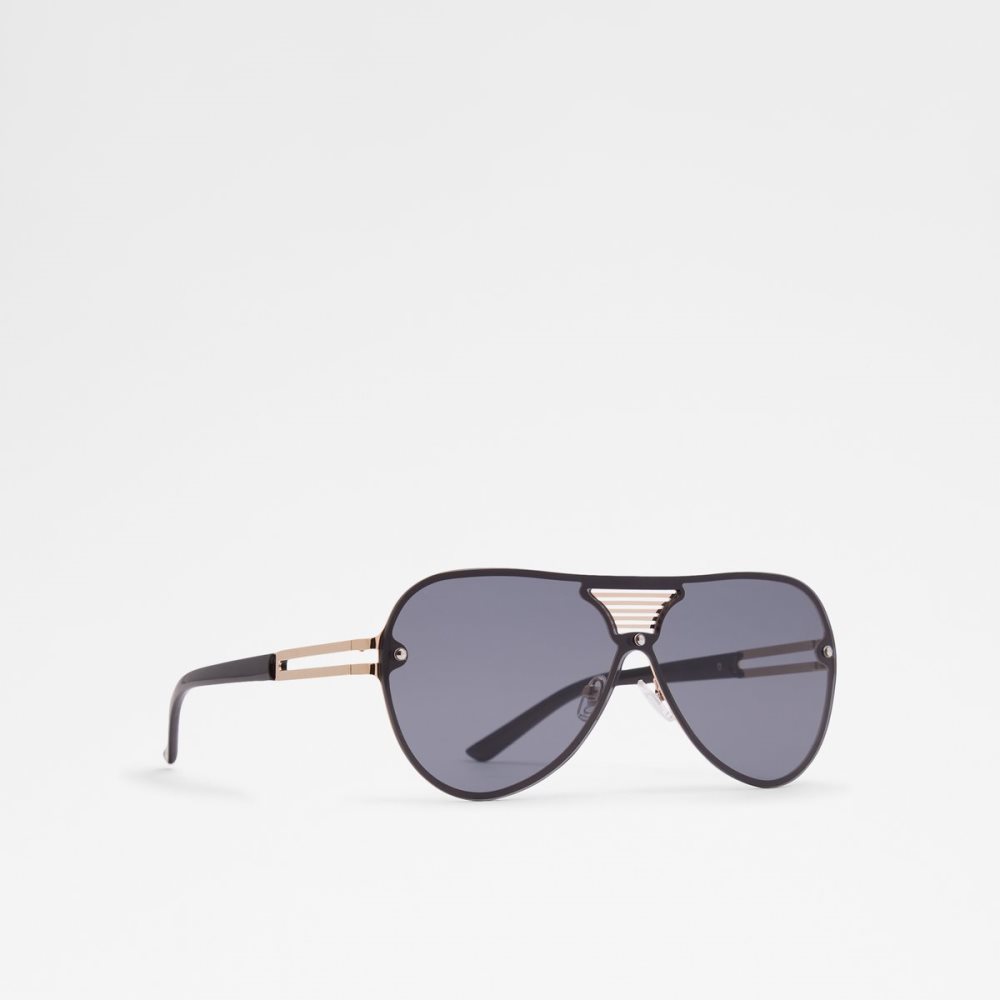 Lunettes de Soleil Aldo Aonyx Aviator Noir Doré Multicolore | SYQUZW-926