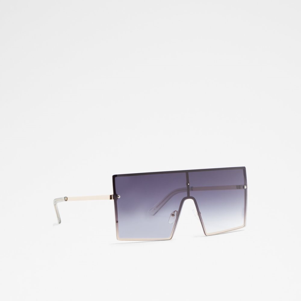 Lunettes de Soleil Aldo Dwawen Square Noir Doré Multicolore | SMZKRI-864