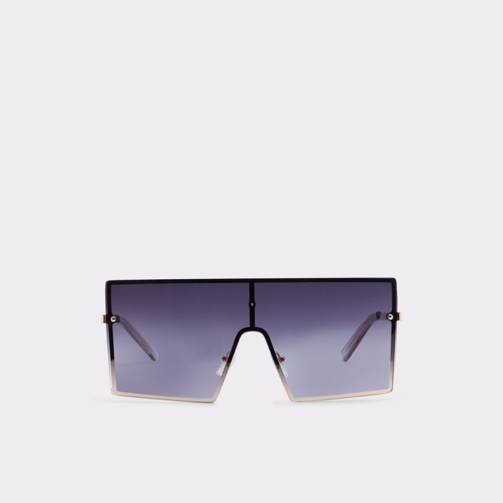 Lunettes de Soleil Aldo Dwawen Square Noir Doré Multicolore | SMZKRI-864