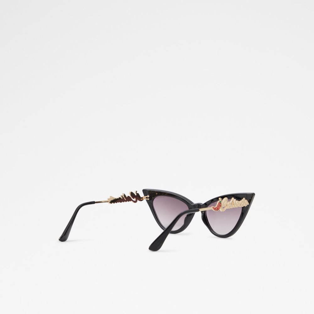 Lunettes de Soleil Aldo Elirawan Cat Eye Noir Doré Multicolore | VQGXTM-286