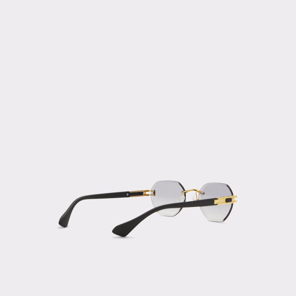 Lunettes de Soleil Aldo Hassaleh Round Doré | HBRYLW-348