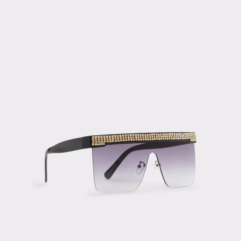 Lunettes de Soleil Aldo Pickthorne Shield Noir Doré Multicolore | HFIWYZ-213