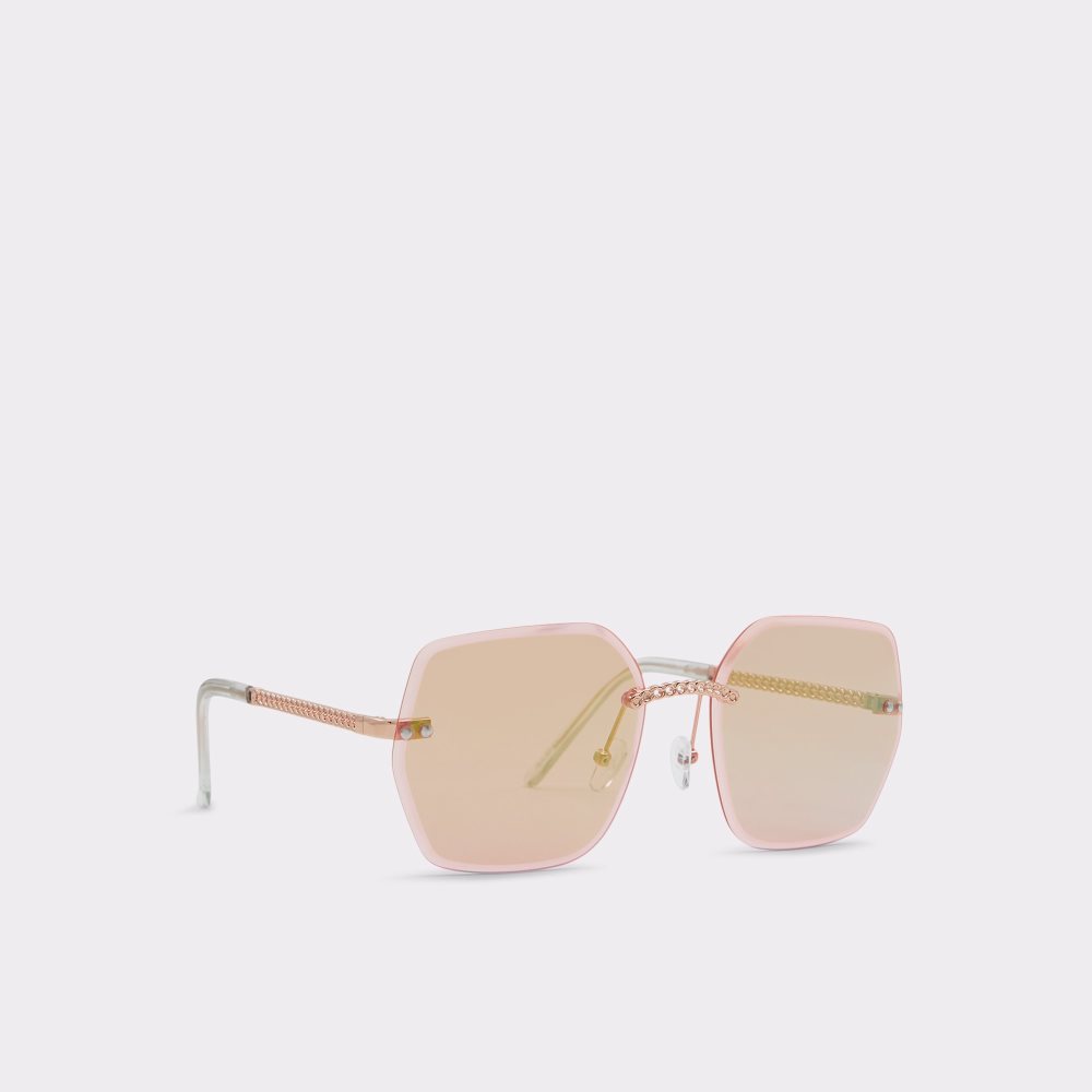 Lunettes de Soleil Aldo Yeranna Rectangle Rose Doré | FKJCVQ-618