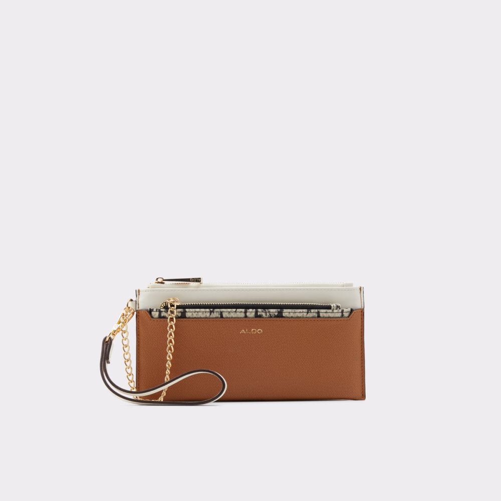 Portefeuilles Aldo Catharina Wristlet Marron | XPJDFS-062