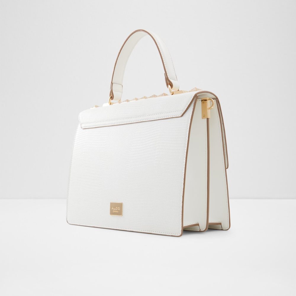 Sac Clutch Aldo Grandsnake Top Handle Blanche | VJRMTP-034