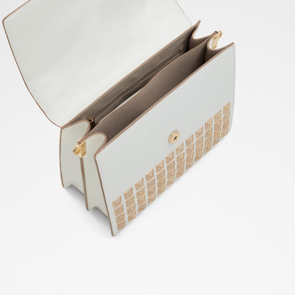 Sac Clutch Aldo Grandsnake Top Handle Blanche | VJRMTP-034