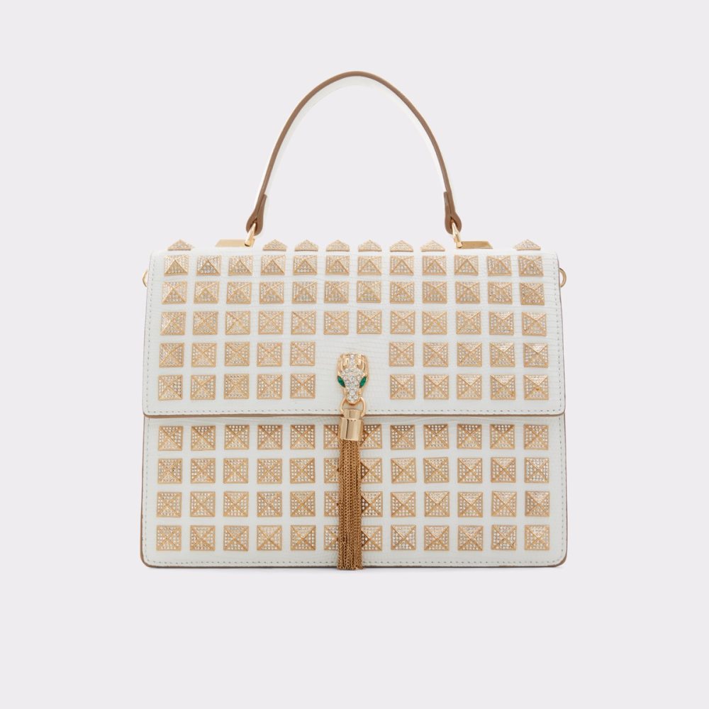 Sac Clutch Aldo Grandsnake Top Handle Blanche | VJRMTP-034