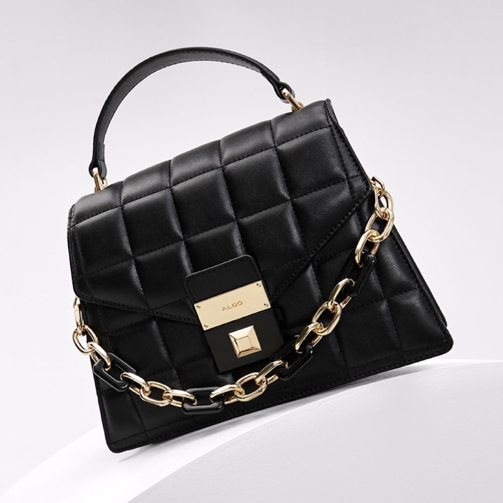 Sac Clutch Aldo Kamelia Top Handle Noir | GSWZBL-126