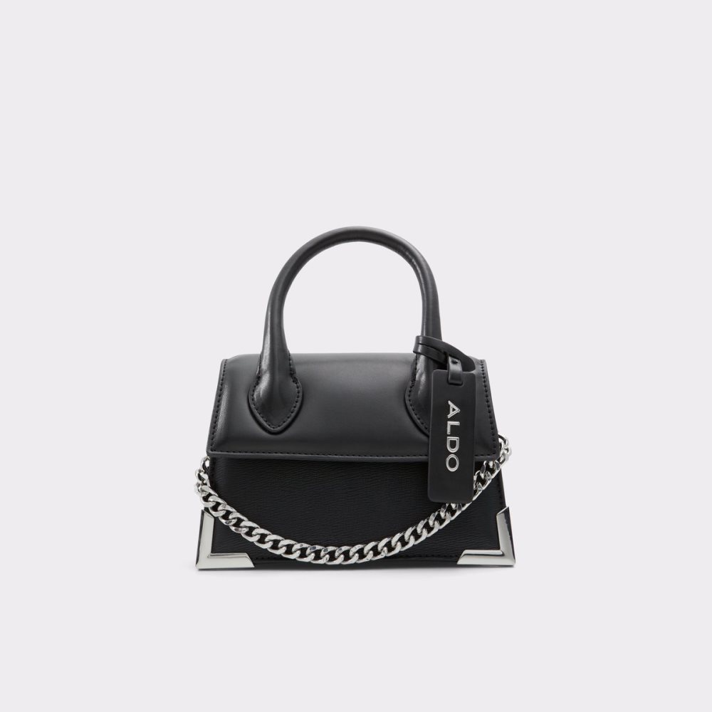 Sac Clutch Aldo Pythonia Top Handle Noir | TREUQO-093