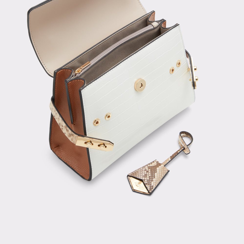 Sac À Main Aldo Agrolia Top Handle Blanche Multicolore | QNOSRY-178