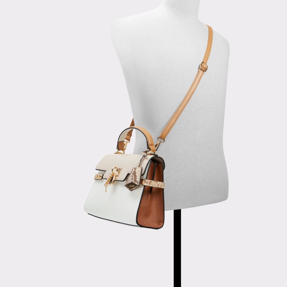 Sac À Main Aldo Agrolia Top Handle Blanche Multicolore | QNOSRY-178