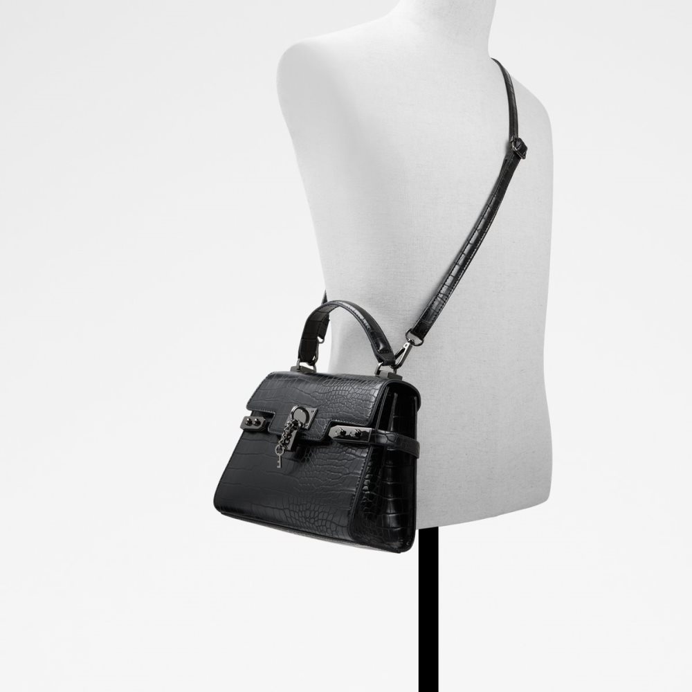 Sac À Main Aldo Agrolia Top Handle Noir | YXIAKO-256