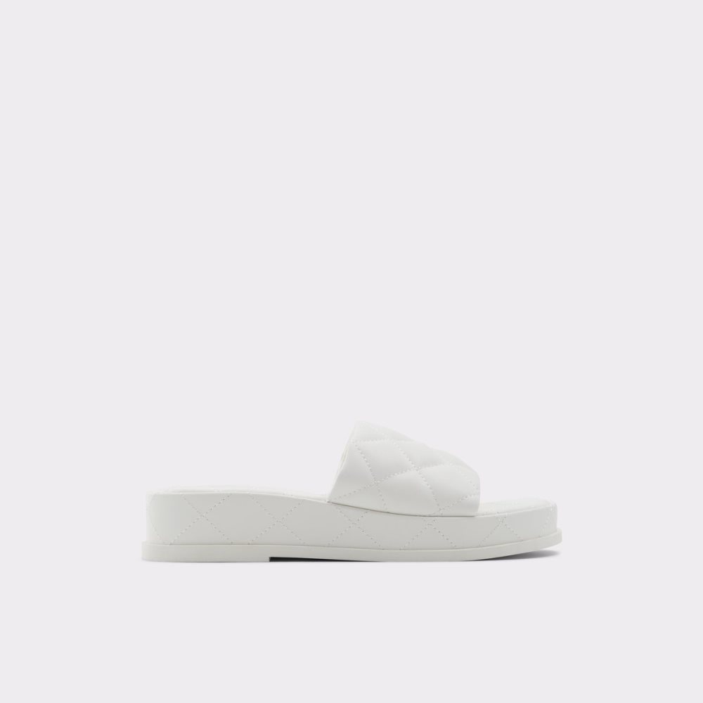 Sandales Aldo Carreaux Claquette Sandal - Flatform Blanche | PDNWCJ-319