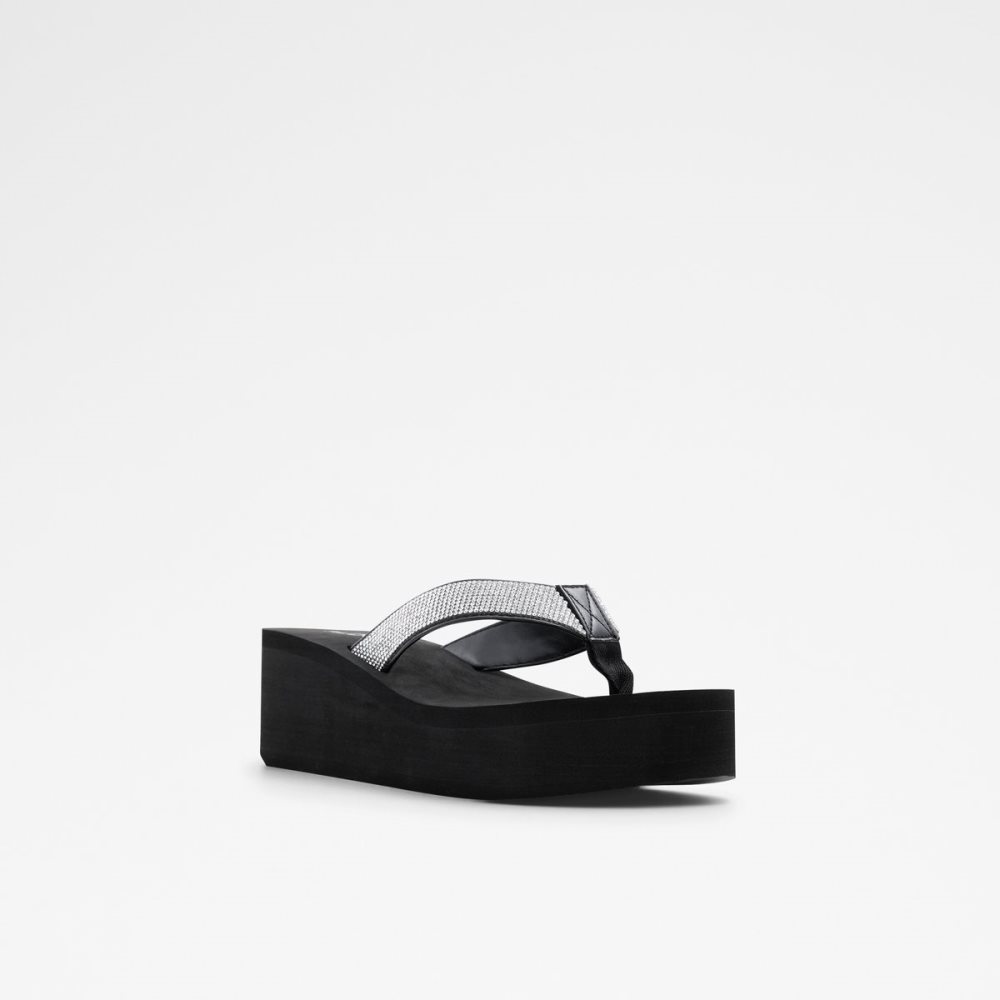 Sandales Aldo Chima Flip Flops Noir Argent Multicolore | QEIRFN-803