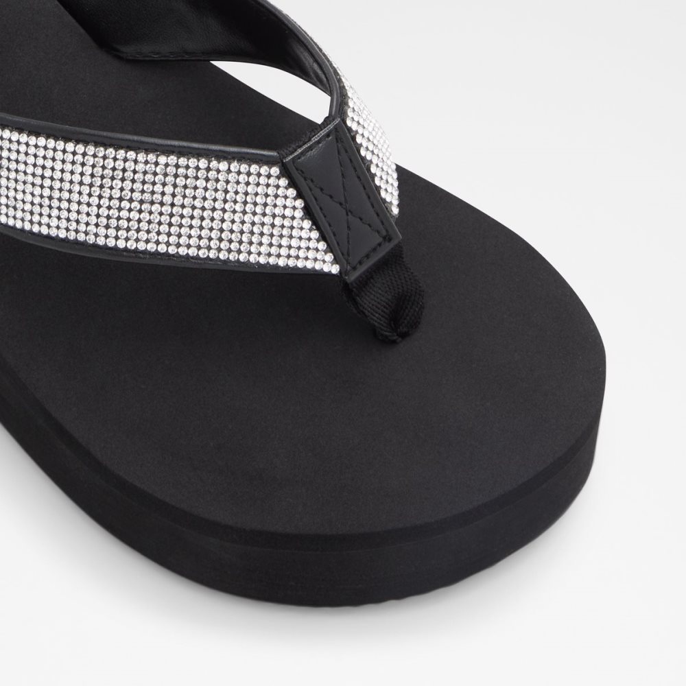 Sandales Aldo Chima Flip Flops Noir Argent Multicolore | QEIRFN-803