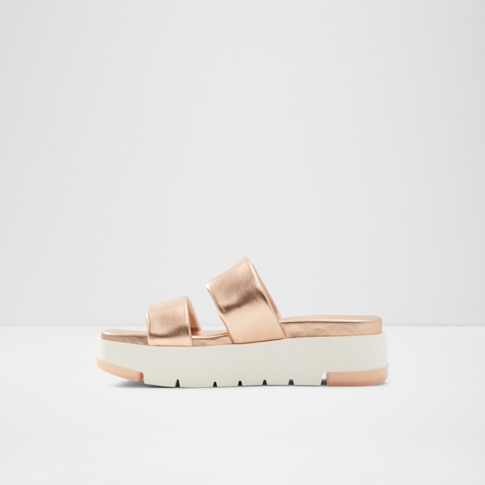 Sandales Aldo Cirea Wedge Sandal - Flatform Rose Doré | ZCAREQ-076