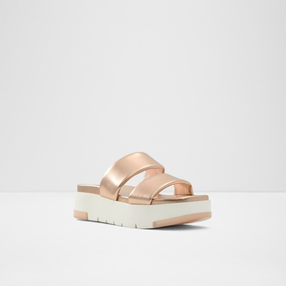 Sandales Aldo Cirea Wedge Sandal - Flatform Rose Doré | ZCAREQ-076