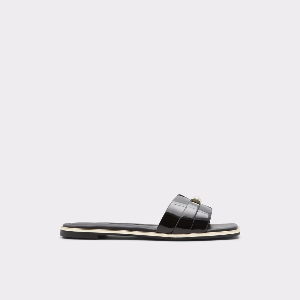 Sandales Aldo Darine Claquette Sandal Noir | PZWEUR-042