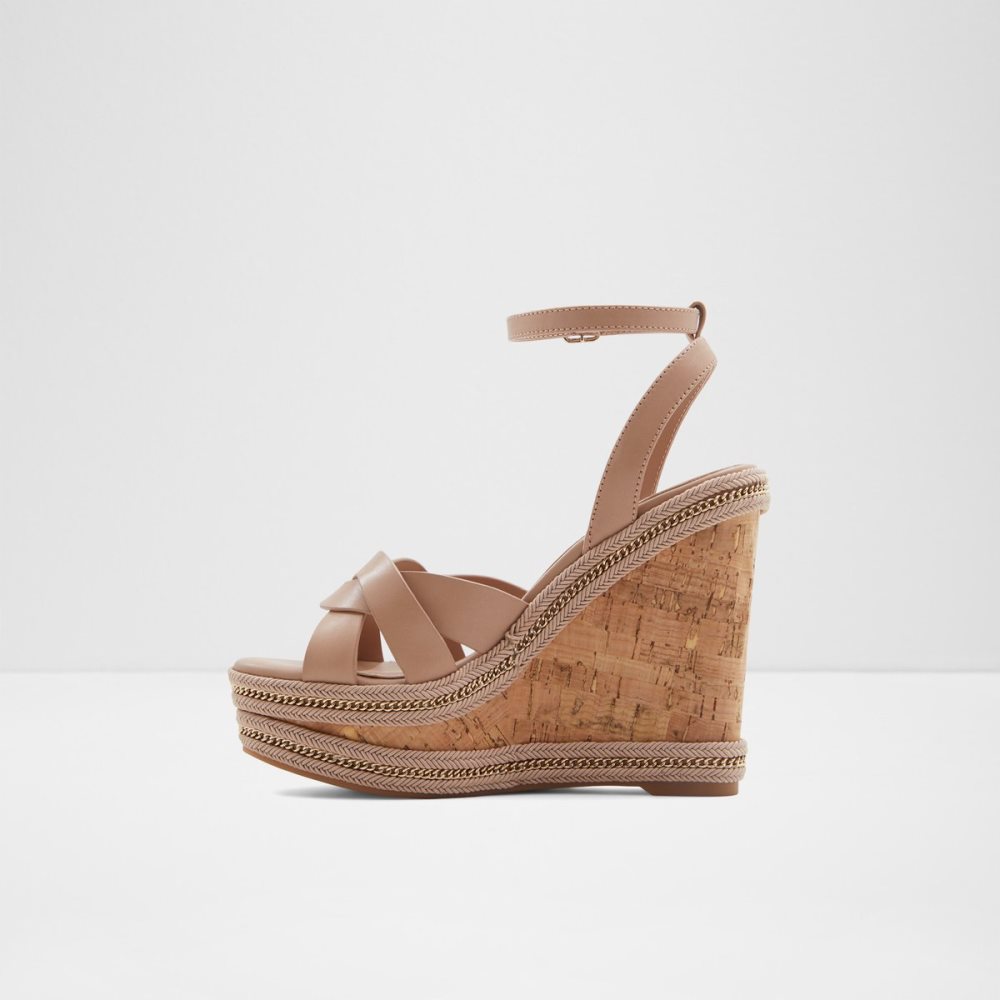 Sandales Aldo Droyers Wedge Sandal - Wedge Beige Clair | JTRNGH-725