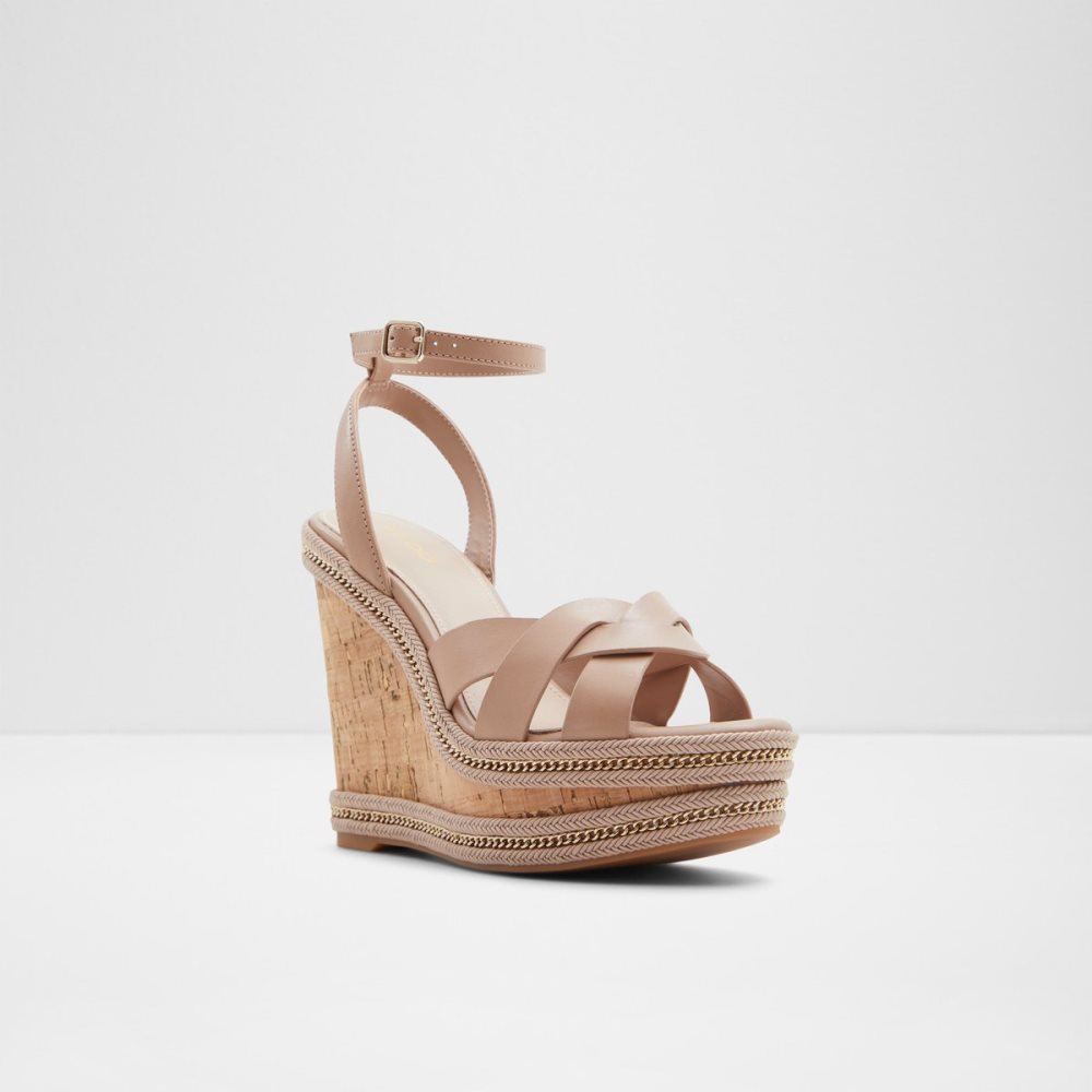 Sandales Aldo Droyers Wedge Sandal - Wedge Beige Clair | JTRNGH-725