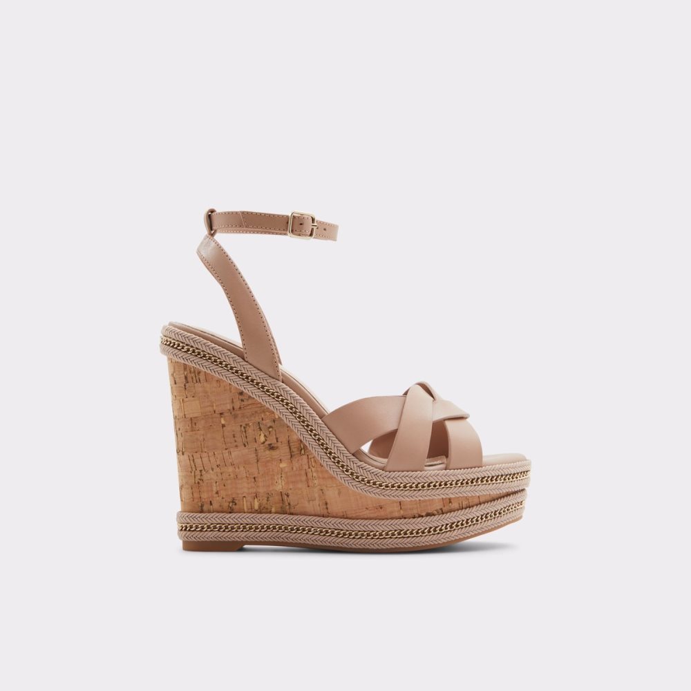 Sandales Aldo Droyers Wedge Sandal - Wedge Beige Clair | JTRNGH-725