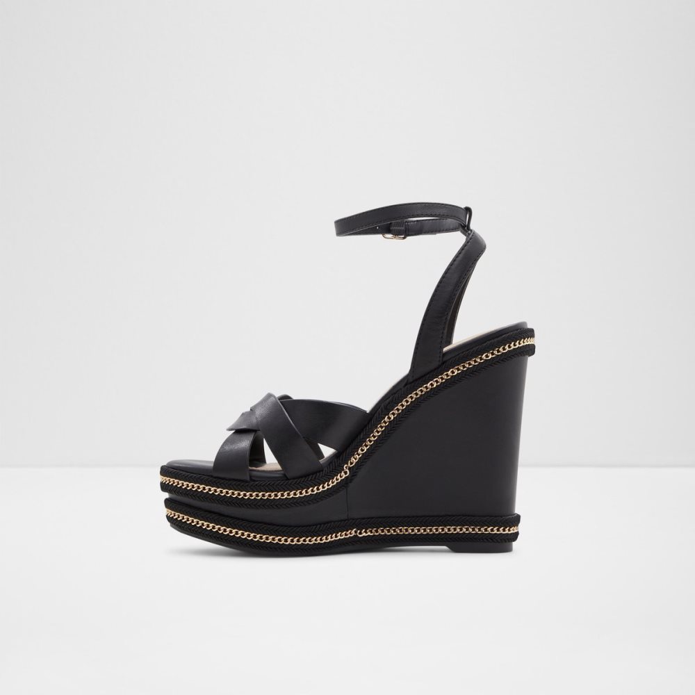 Sandales Aldo Droyers Wedge Sandal - Wedge Noir | XDHFKM-460