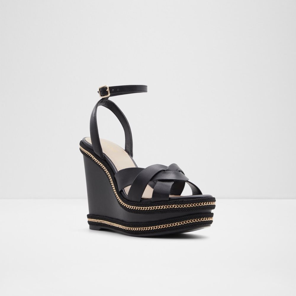 Sandales Aldo Droyers Wedge Sandal - Wedge Noir | XDHFKM-460