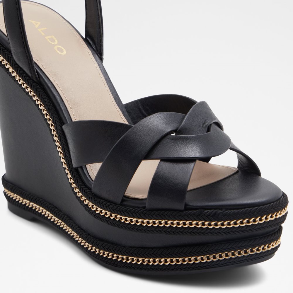 Sandales Aldo Droyers Wedge Sandal - Wedge Noir | XDHFKM-460