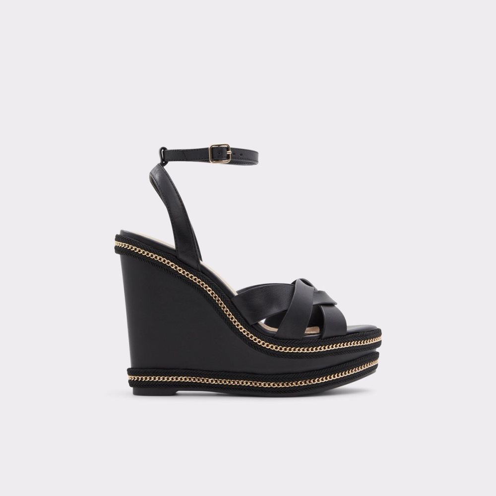 Sandales Aldo Droyers Wedge Sandal - Wedge Noir | XDHFKM-460