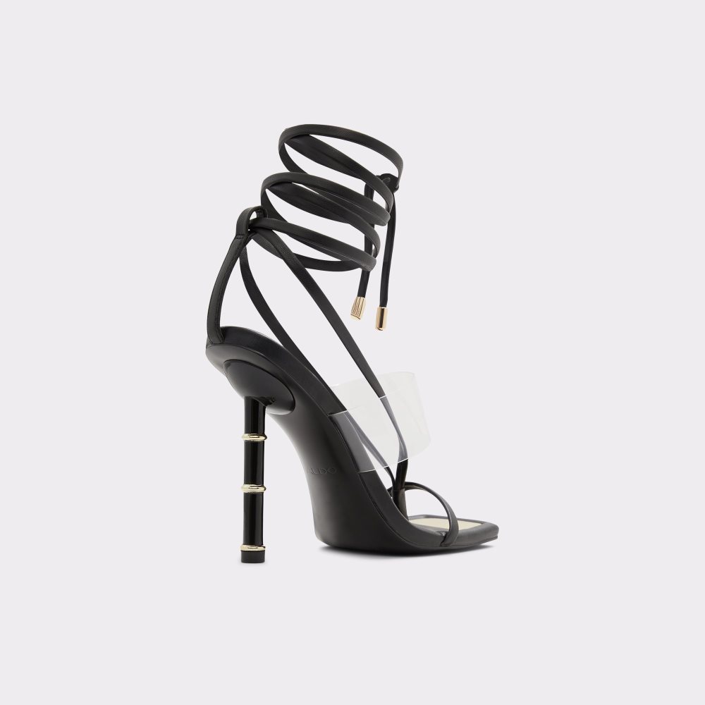 Sandales Aldo Elektra Lanières Talons Sandal Noir | WHVZQN-857