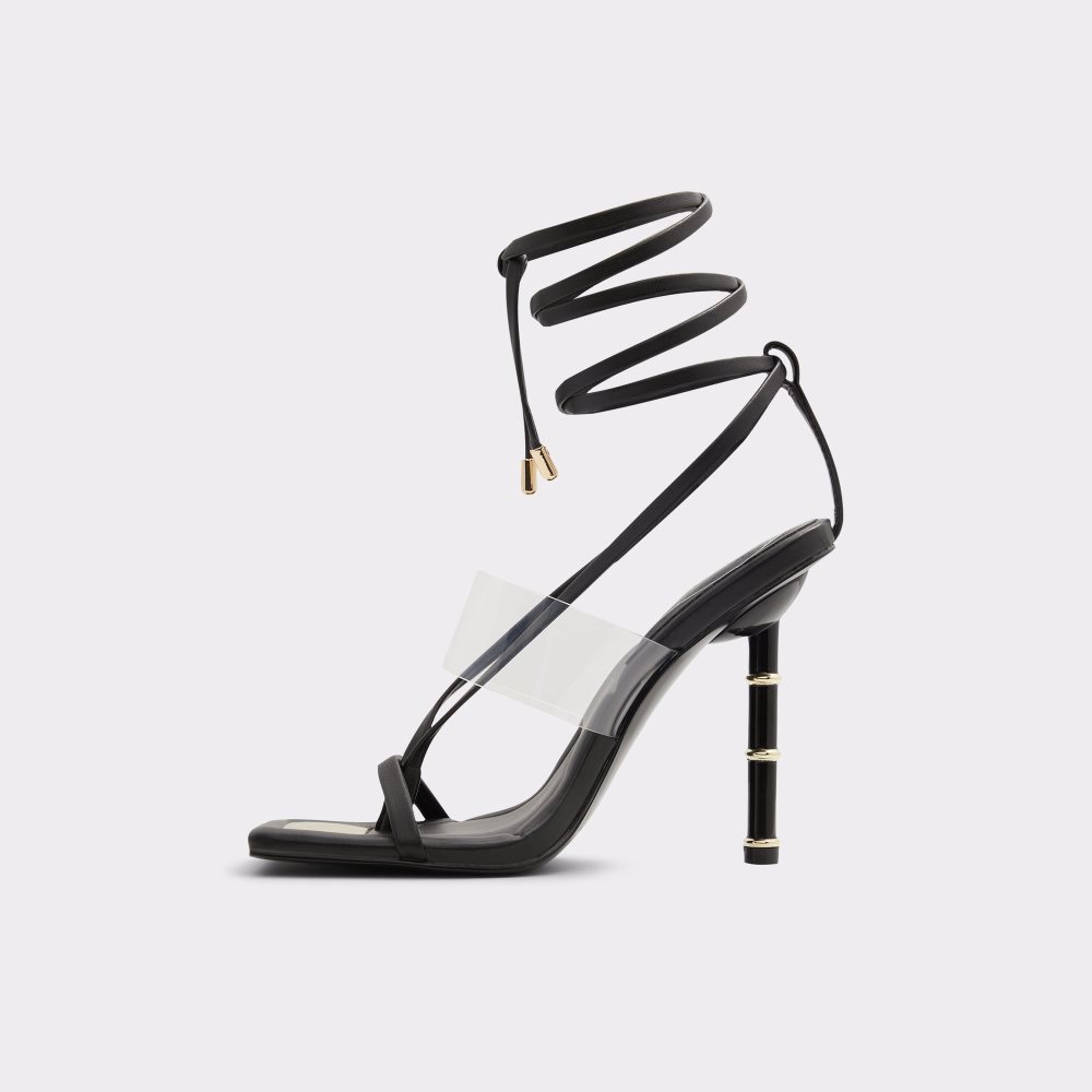 Sandales Aldo Elektra Lanières Talons Sandal Noir | WHVZQN-857