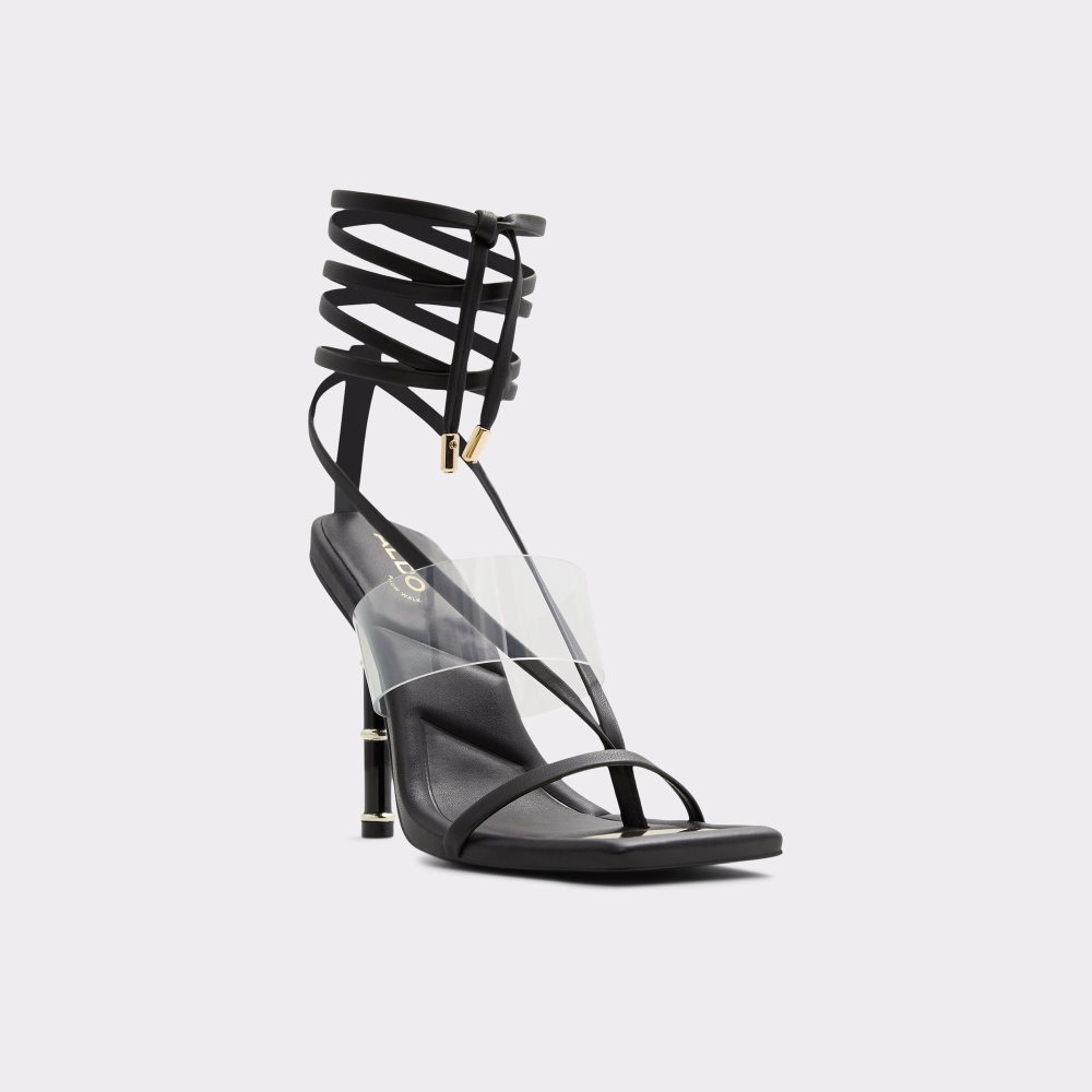 Sandales Aldo Elektra Lanières Talons Sandal Noir | WHVZQN-857