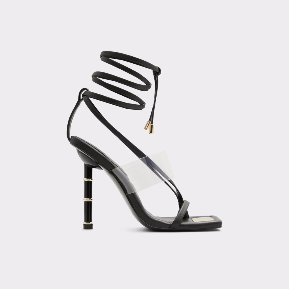 Sandales Aldo Elektra Lanières Talons Sandal Noir | WHVZQN-857