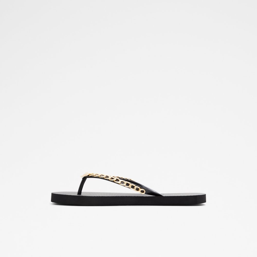 Sandales Aldo Enaldar Plates Sandal Noir Doré Multicolore | ISPOCH-457