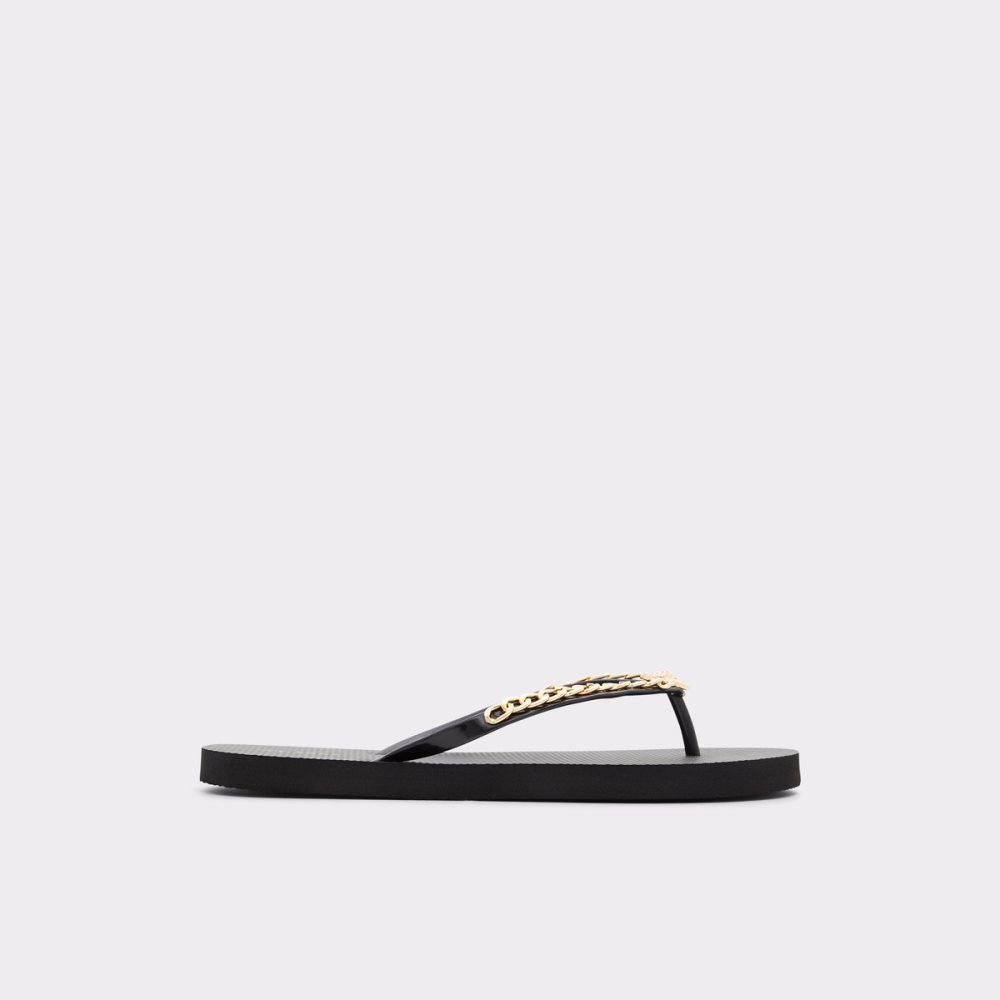 Sandales Aldo Enaldar Plates Sandal Noir Doré Multicolore | ISPOCH-457